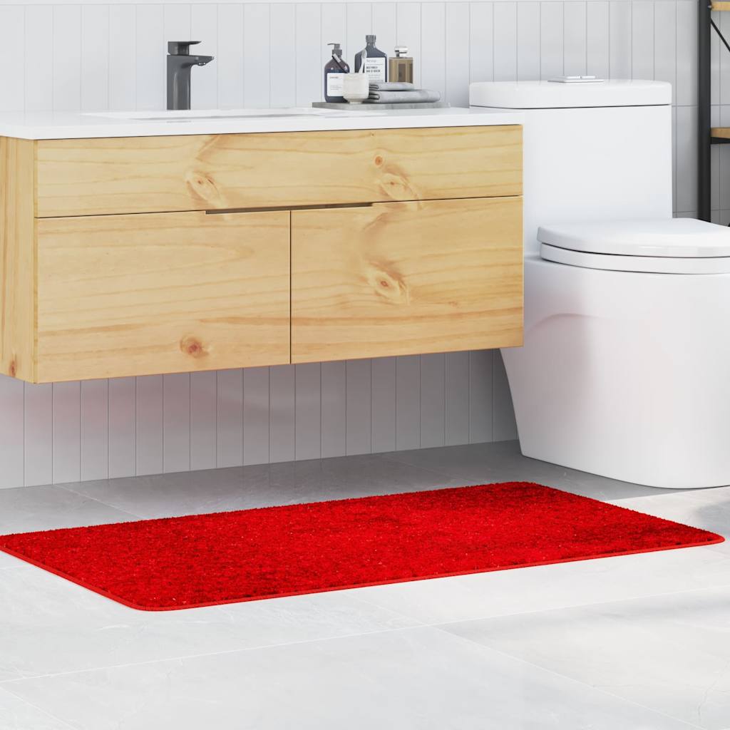vidaXL Liukumaton kylpyhuonematto Punainen 70 x 120 cm PP