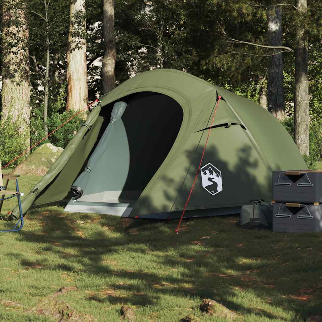 vidaXL Camping teltta tunneli 3-hengen oliivinvihreä vedenpitävä