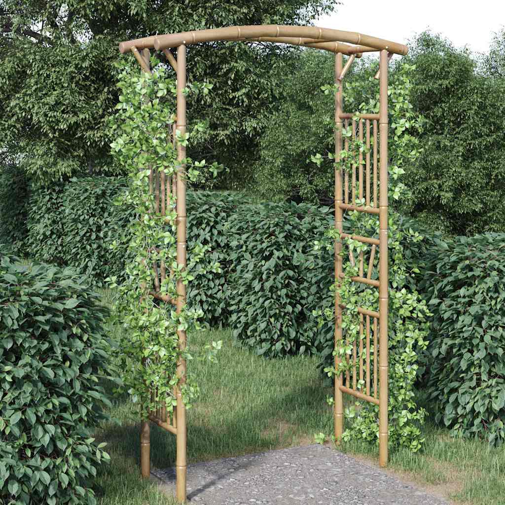 vidaXL Ruusukaari bambu 118x40x187 cm