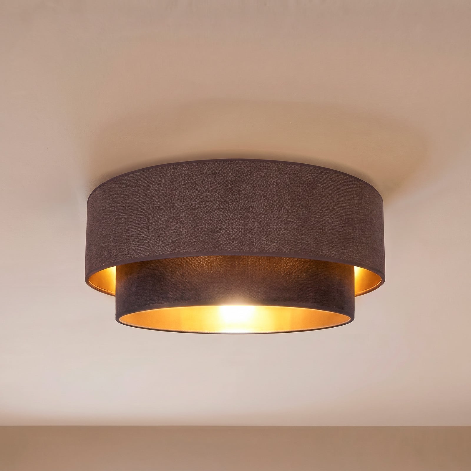 Boho-kattovalaisin Ø 60 cm tekstiili E27 – Duolla