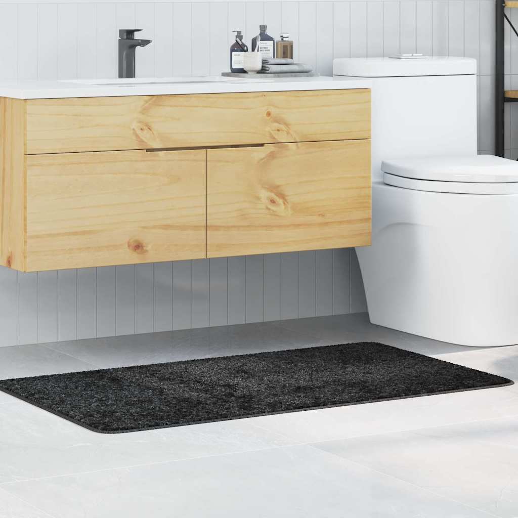 vidaXL Liukumaton kylpyhuonematto Tumma harmaa 70 x 120 cm PP