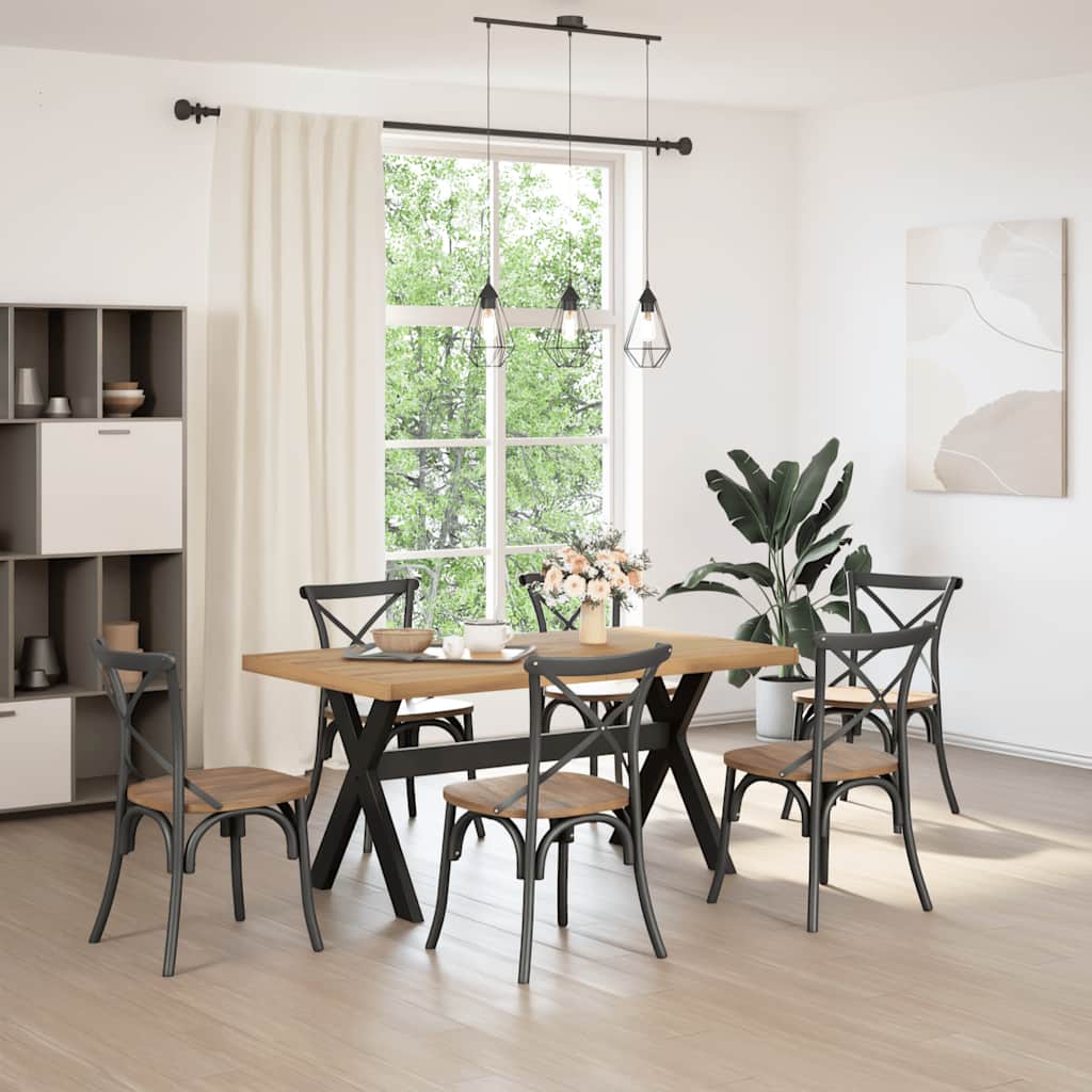 vidaXL ruokapöytä NOAIN X-muotoiset jalat 160x90x75 cm