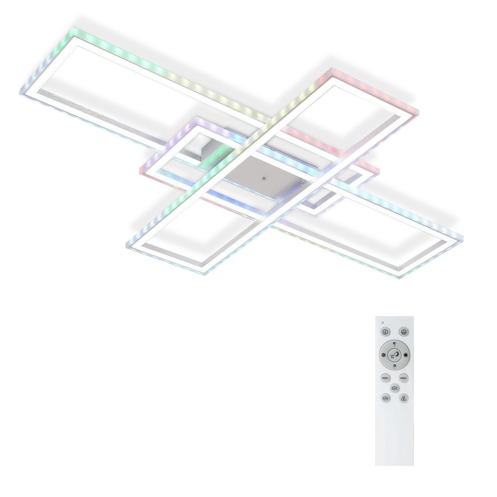 ZMH LED-kattovalaisin olohuoneeseen, makuuhuoneen lamppu, himmennettävä RGB-kaukosäätimellä